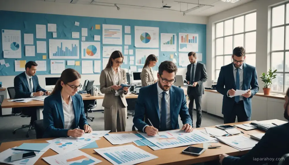 Ilustración generada con IA sobre: IBM pierde un 25% en bolsa por desplazamiento de inversión hacia infraestructura de IA