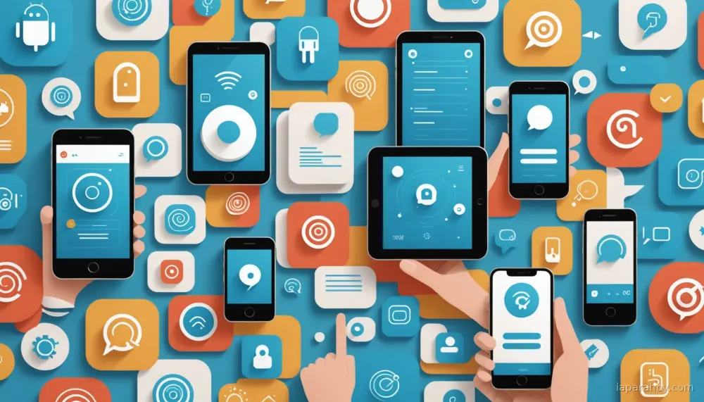 Ilustración generada con IA sobre: Las apps de IA desbancan a los videojuegos como segunda categoría más descargada en móviles