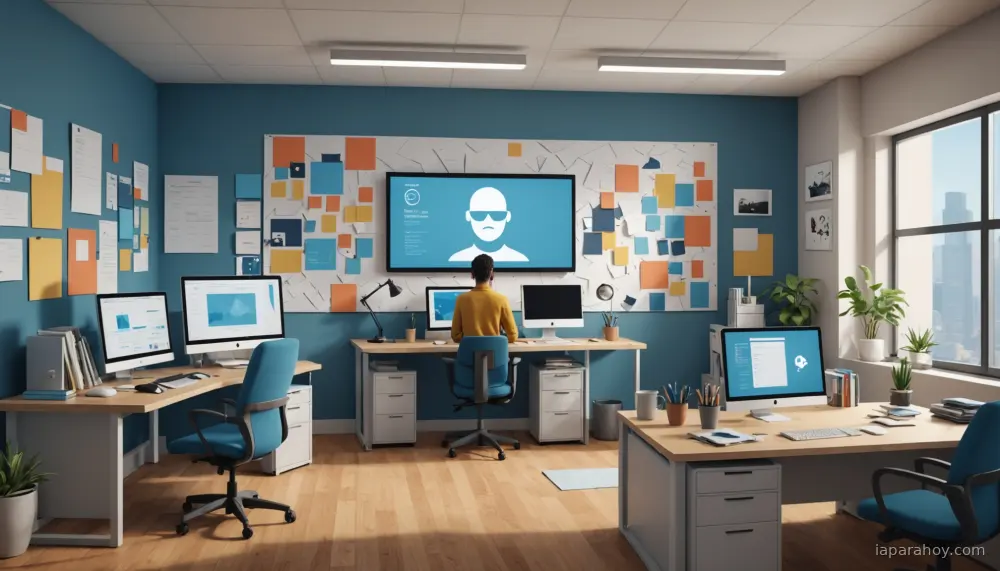 Ilustración generada con IA sobre: Google Vids incorpora 12 avatares animados y siete nuevos idiomas para crear vídeos con IA