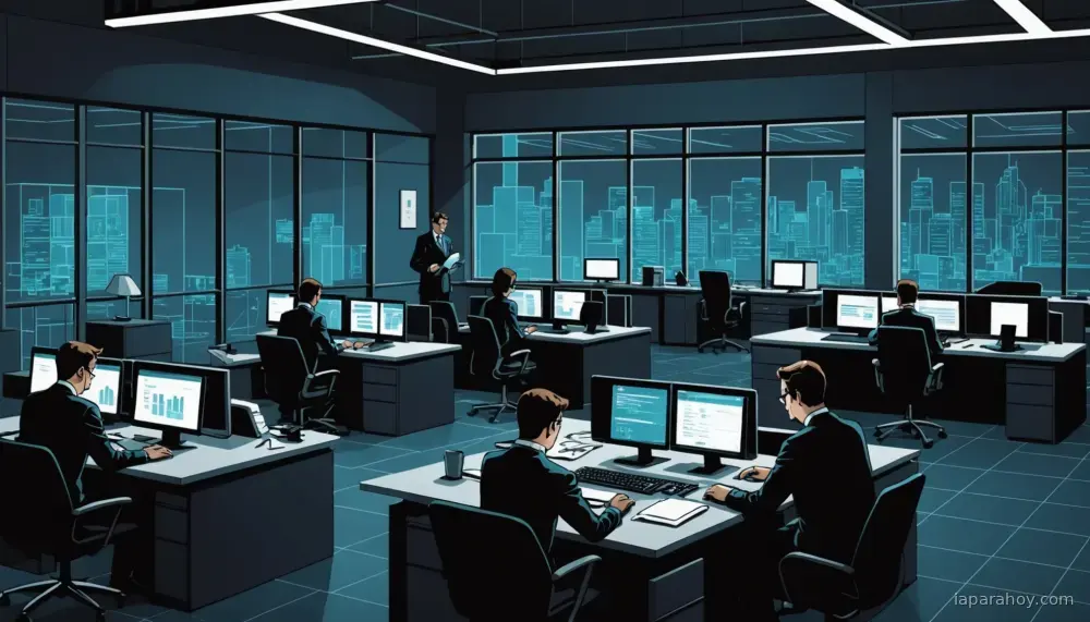 Ilustración generada con IA sobre: El BCE insta a bancos europeos a reforzarse contra riesgos de ciberseguridad por IA avanzada