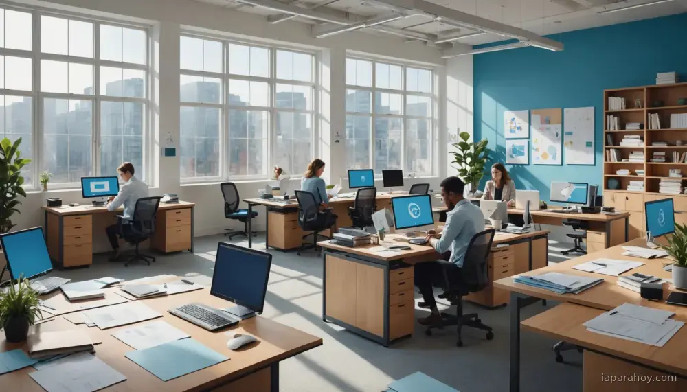 Ilustración generada con IA sobre: HP Inc. lanza asociación estratégica Frontier con OpenAI para desplegar IA en operaciones