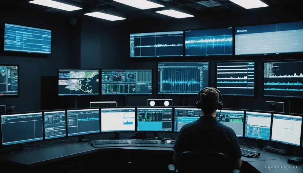 Ilustración generada con IA sobre: NVIDIA amplía IA para medios: detección de vídeo sintético y herramientas de producción en vivo