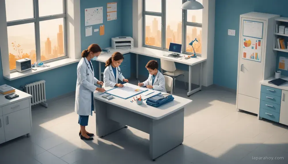 Ilustración generada con IA sobre: OpenAI usa modelo de razonamiento para diagnosticar enfermedades genéticas raras infantiles