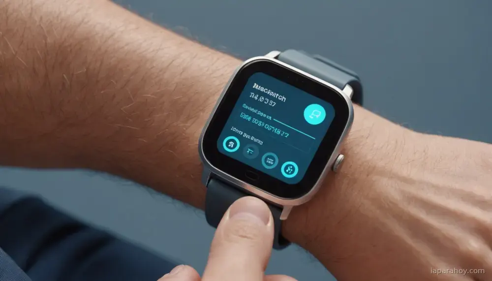Ilustración generada con IA sobre: Apple Watch incorpora funciones de IA que transcriben y resumen conversaciones ambientales