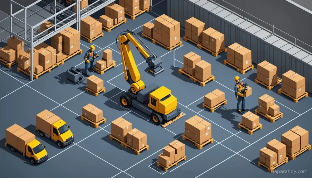Ilustración generada con IA sobre: Maven Robotics sale del sigilo con 100 millones y robots operando en almacenes reales