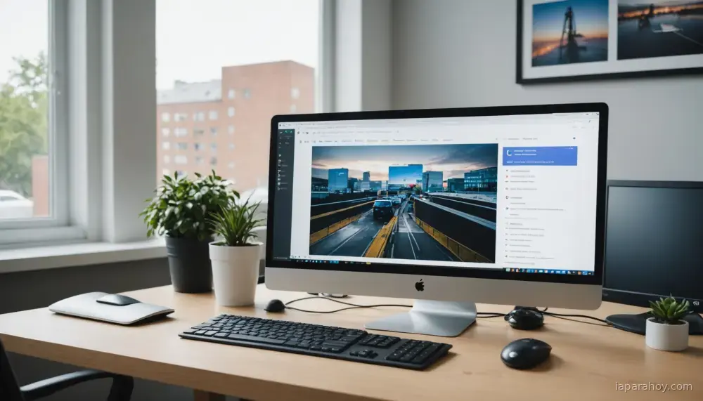 Ilustración generada con IA sobre: Google lanza Pics, herramienta de generación y edición de imágenes con IA en Workspace