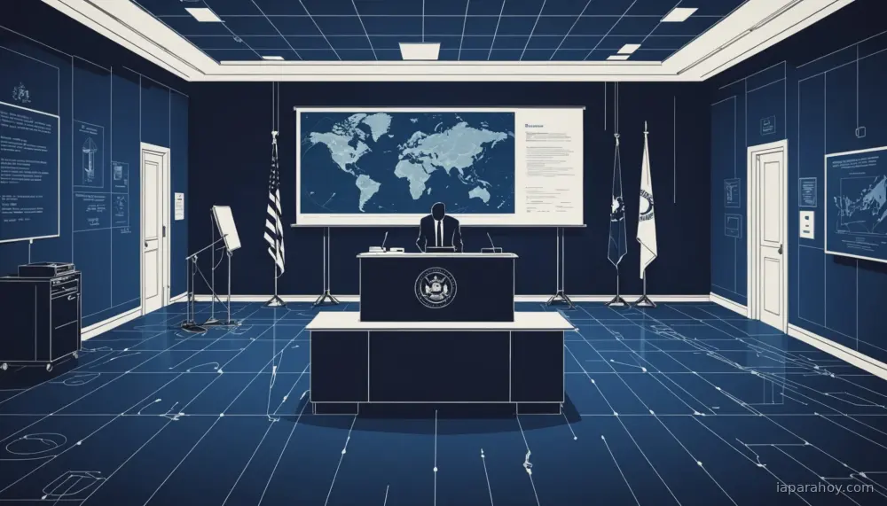 Ilustración generada con IA sobre: Exportavoz de DeepMind revela que el laboratorio prohibió hablar públicamente de riesgo existencial de la IA