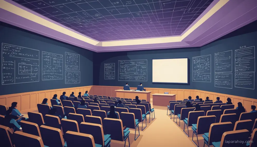 Ilustración generada con IA sobre: OpenAI retira su patrocinio del hackatón de matemáticas de Caltech tras críticas de la comunidad académica