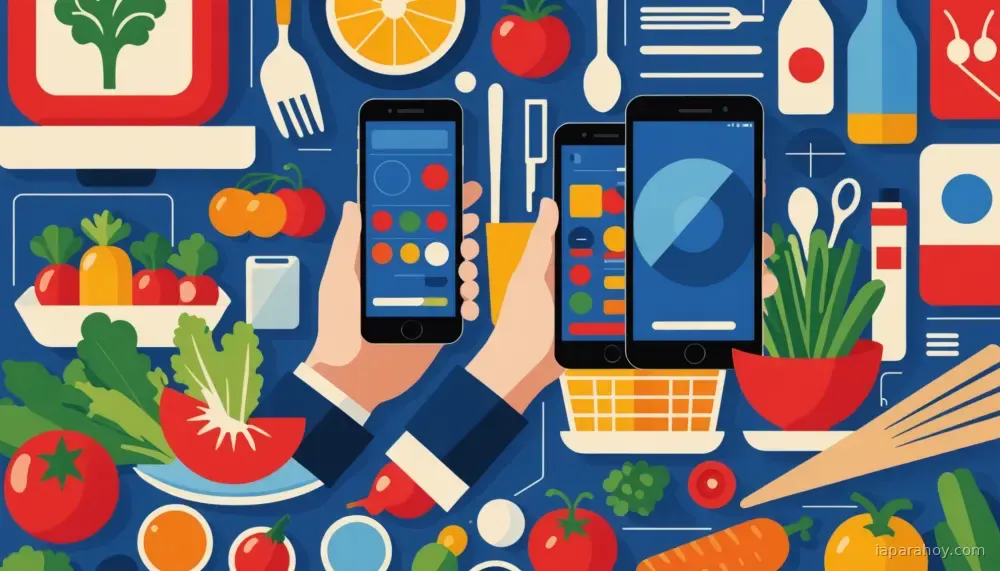 Ilustración generada con IA sobre: Google integra apps como Instacart y Canva en AI Mode de Search