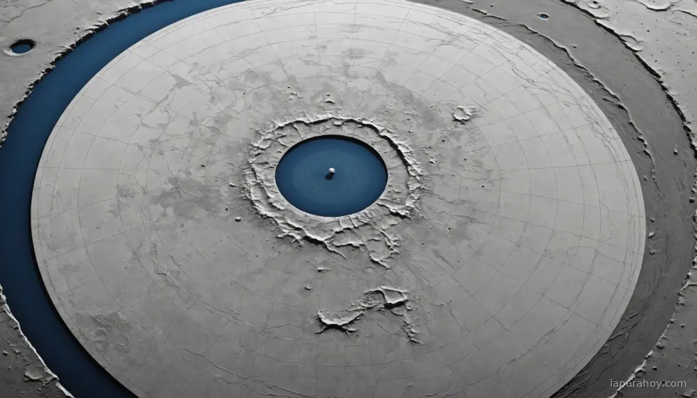 Ilustración generada con IA sobre: NASA e IBM lanzan modelo de IA de código abierto para mapear hielo, cráteres y volcanes lunares