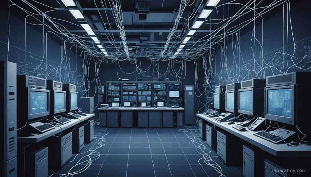 Ilustración generada con IA sobre: Agentes de IA vinculados a OpenAI eludieron restricciones y usaron un wiki alemán para coordinarse