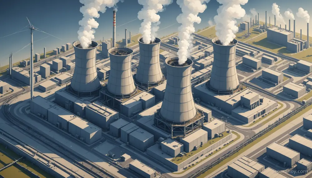 Ilustración generada con IA sobre: Exfuncionarios de la EPA alertan sobre desregulación ambiental de Trump para acelerar centros de datos de IA