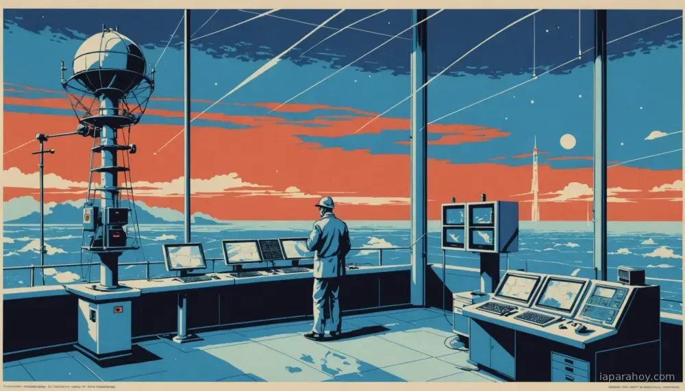 Ilustración generada con IA sobre: Google DeepMind abre WeatherNext, modelo de IA que mejora predicción de ciclones en un día