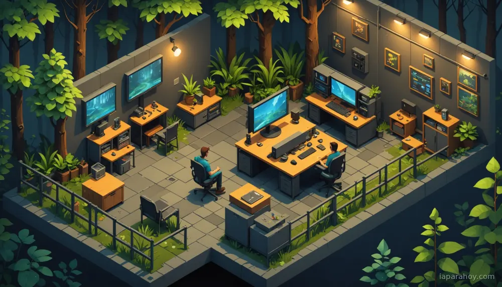 Ilustración generada con IA sobre: Roblox amplía su generador de juegos con IA Build y permitirá distribuir juegos fuera de la plataforma