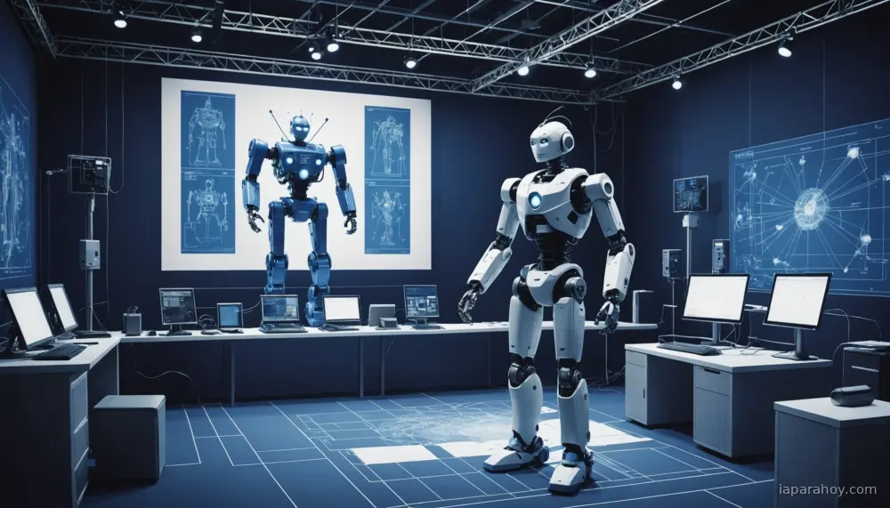 Ilustración generada con IA sobre: Crónica desde IFA: los robots humanoides chinos son en gran parte teleoperados