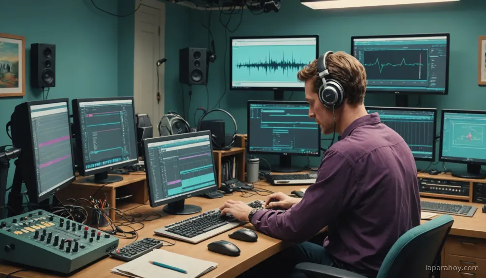 Ilustración generada con IA sobre: Google DeepMind presenta V2A: generación de audio sincronizado a partir de vídeo