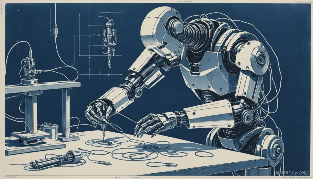 Ilustración generada con IA sobre: Google DeepMind presenta ALOHA Unleashed y DemoStart para robótica de destreza