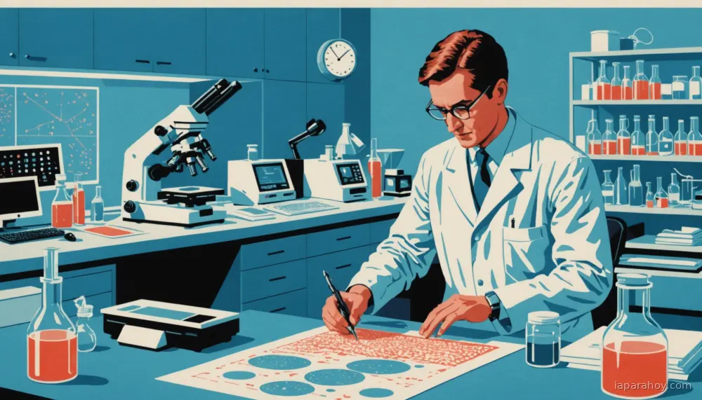 Ilustración generada con IA sobre: Google DeepMind presenta AlphaGenome, modelo de IA para predecir variantes genéticas en el 98% del genoma