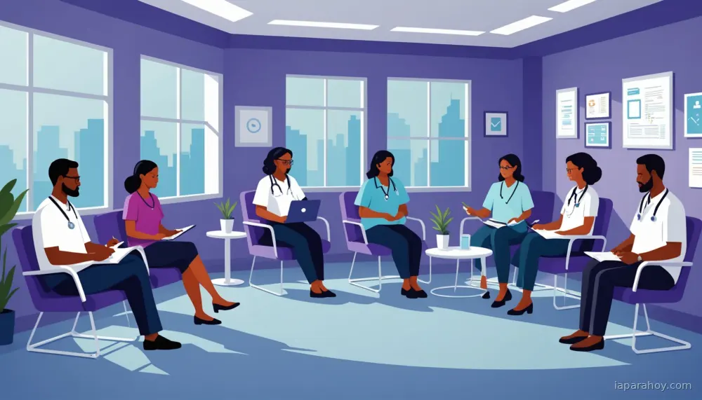 Ilustración generada con IA sobre: Google DeepMind convoca primer foro de pacientes para diseñar herramientas de IA sanitaria