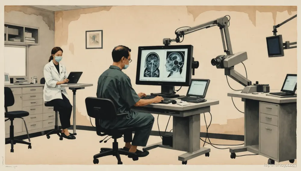 Ilustración generada con IA sobre: Google DeepMind colabora con hospital NHS de oftalmología para diagnosticar retinopatía diabética