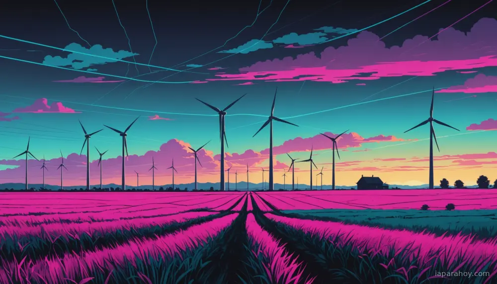 Ilustración generada con IA sobre: Google DeepMind aumenta el valor de la energía eólica un 20% con aprendizaje automático