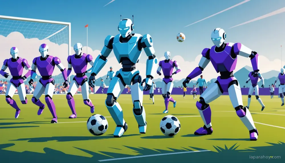 Ilustración generada con IA sobre: DeepMind: primitivos motores neurales para robots con control natural y coordinación de equipos
