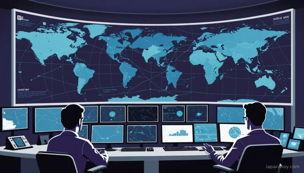 Ilustración generada con IA sobre: Integrasys presenta EO Master, IA para analizar imágenes satelitales y anticipar crisis fronterizas como la…