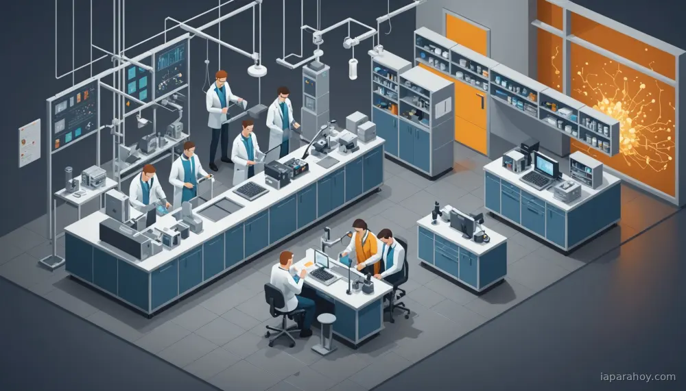 Ilustración generada con IA sobre: Google DeepMind lanza base de datos de estructuras de proteínas AlphaFold abierta al mundo
