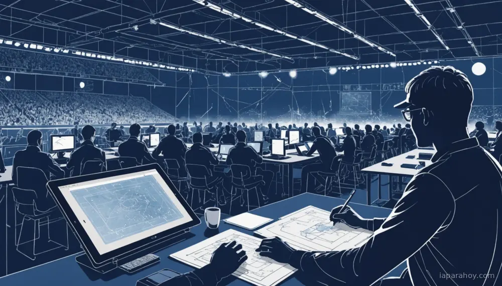 Ilustración generada con IA sobre: DeepMind desarrolla sistema de análisis deportivo asistido por IA con Liverpool FC