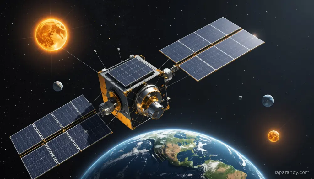 Ilustración generada con IA sobre: Google lanzará al espacio su primer prototipo de satélite con chips TPU de IA