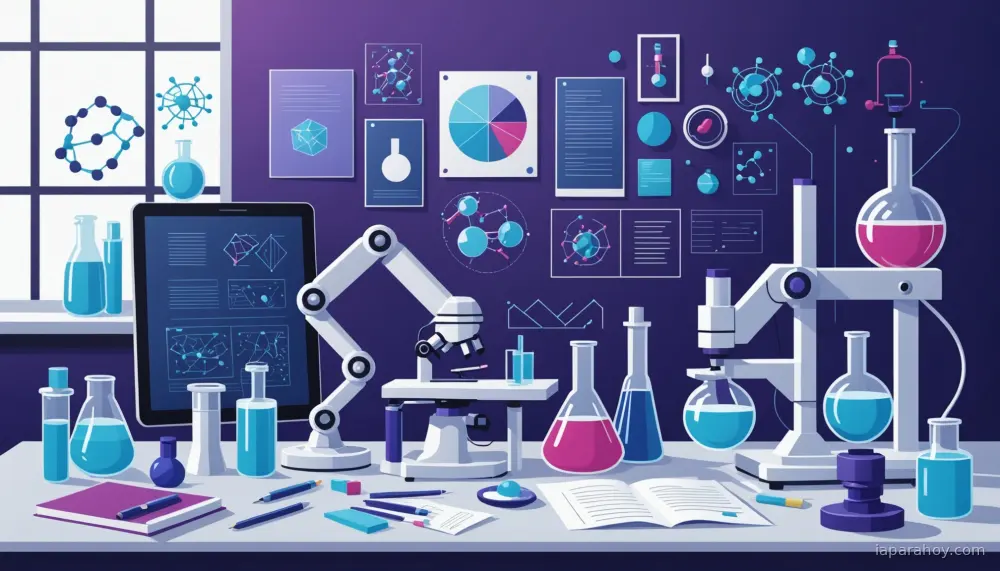 Ilustración generada con IA sobre: AlphaFold resuelve el problema del plegamiento de proteínas tras 50 años