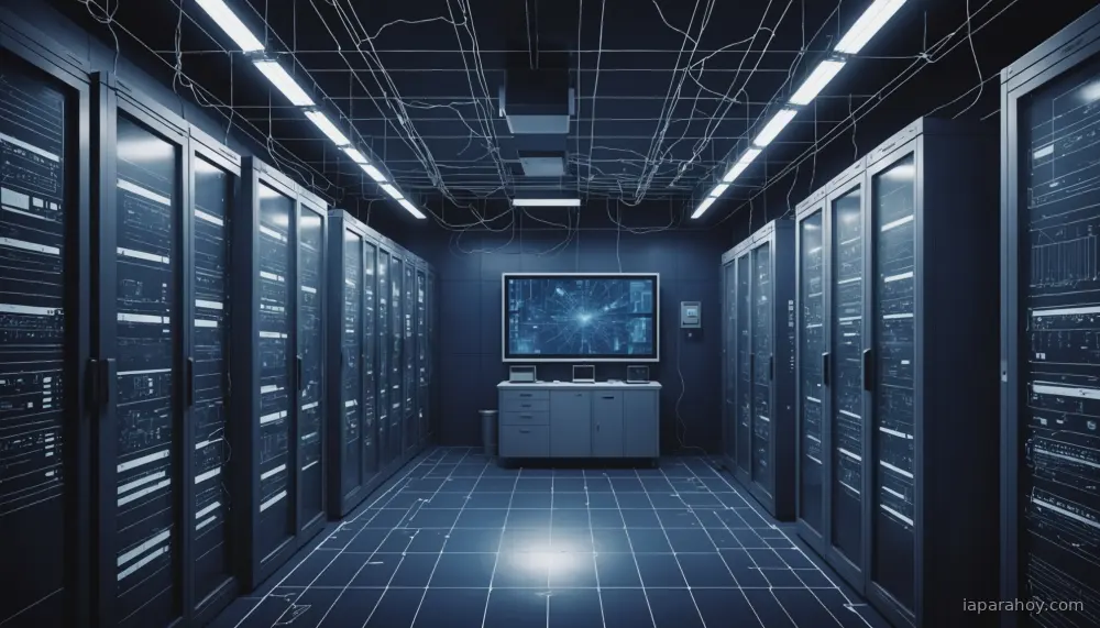Ilustración generada con IA sobre: Ciberataque a Renfe y Adif filtra 500 GB de datos y apuntaría al uso de IA en el hackeo