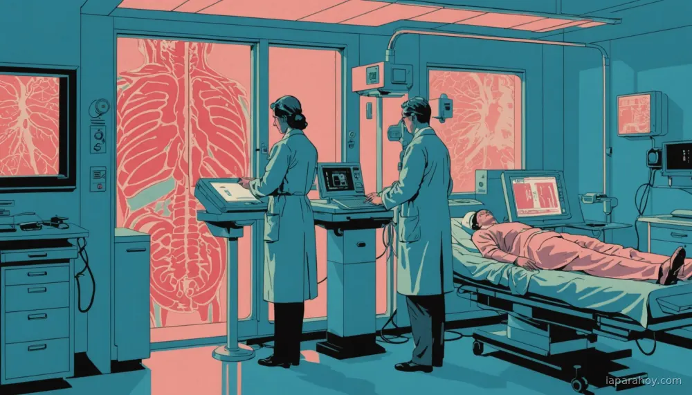 Ilustración generada con IA sobre: Google DeepMind demuestra IA que supera a radiólogos en detección de cáncer de mama