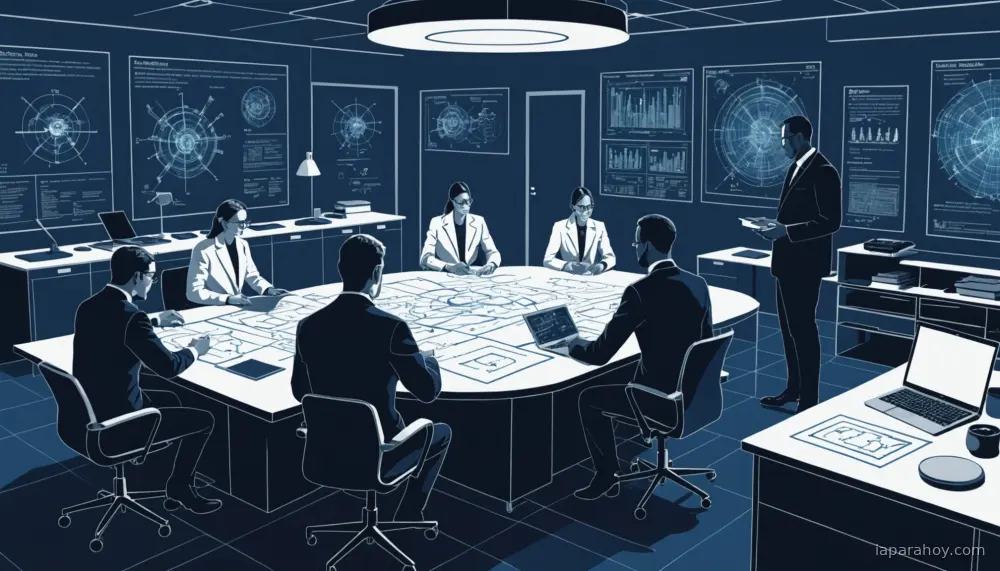 Ilustración generada con IA sobre: DeepMind comparte principios y proceso de gobernanza responsable tras lanzamiento de AlphaFold