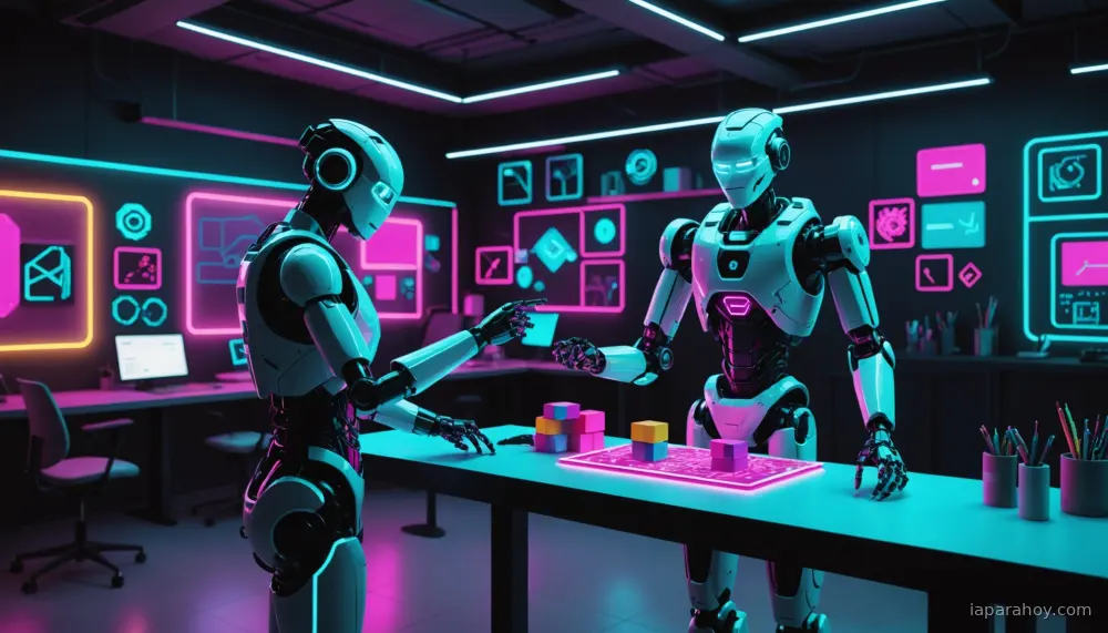 Ilustración generada con IA sobre: DeepMind crea el Playroom para entrenar agentes capaces de interactuar con humanos