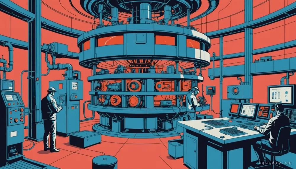 Ilustración generada con IA sobre: Google DeepMind se asocia con Commonwealth Fusion Systems para optimizar plantas de fusión con IA