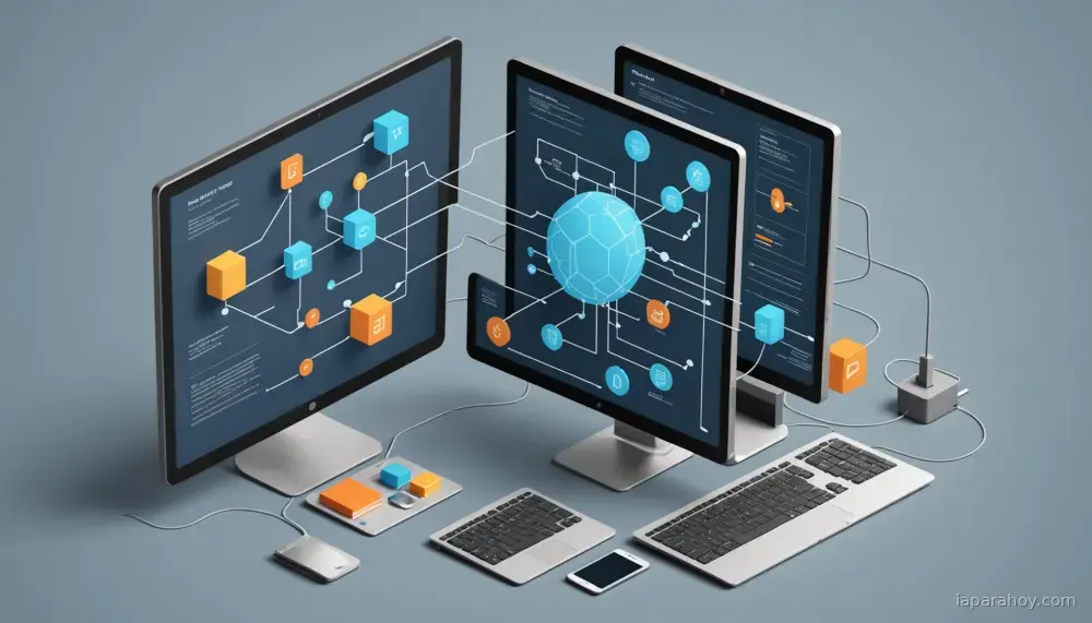 Ilustración generada con IA sobre: Gradio lanza gr.Workflow: interfaz visual para crear pipelines de IA sin código