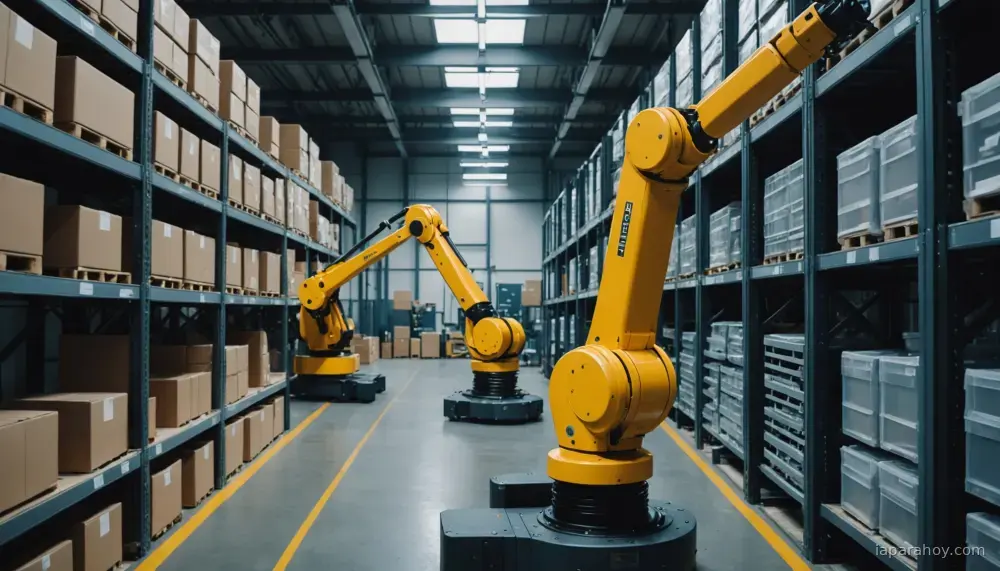 Ilustración generada con IA sobre: Amazon integra LeRobot con Storage Buckets para entrenar robots sin descargar datos