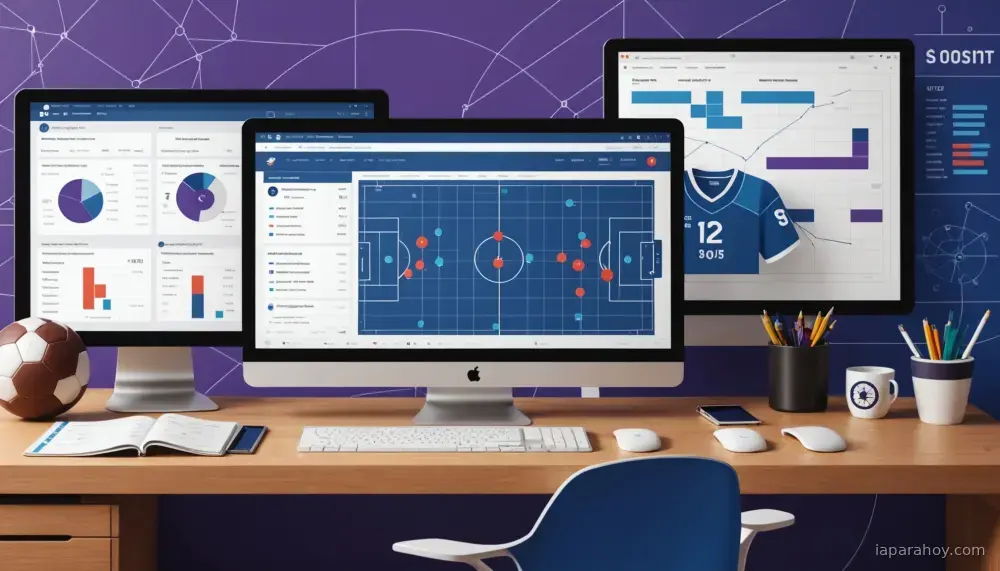 Ilustración generada con IA sobre: Microsoft lanza Fantasy Premier League Companion con Copilot para ayudar a jugadores