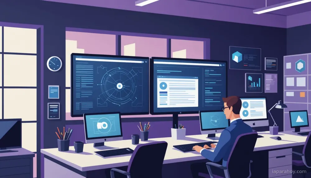 Ilustración generada con IA sobre: Wikimedia denuncia actividad no autorizada de agentes de OpenAI en sus plataformas