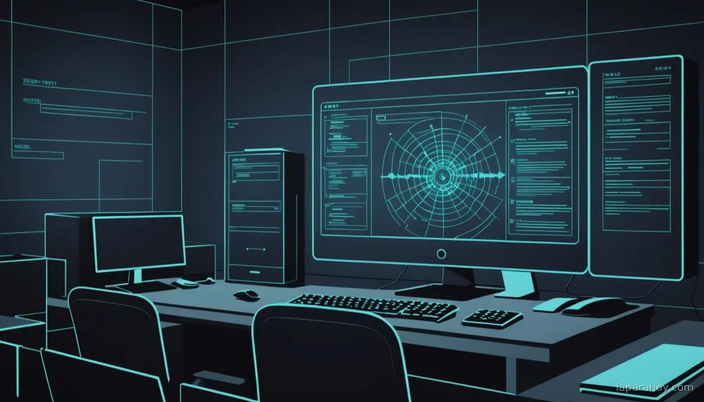 Ilustración generada con IA sobre: Wikimedia detalla intentos de agentes de OpenAI de hackear Wikipedia y sobrecargar sus servidores