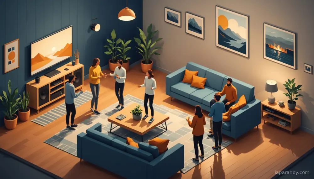 Ilustración generada con IA sobre: JBL presenta altavoces Pulse 6 y PartyBox Ultimate 2 con función de mejora de sonido por IA