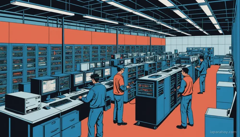 Ilustración generada con IA sobre: Meta explica su estrategia de infraestructura de cómputo para IA con chips MTIA