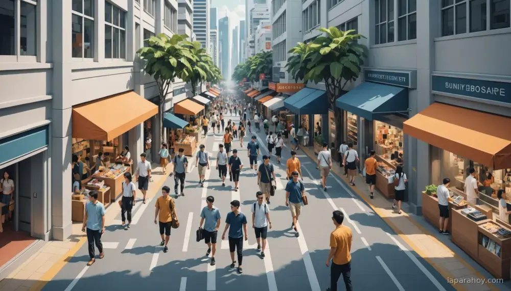 Ilustración generada con IA sobre: Meta y EssilorLuxottica lanzan Ray-Ban Meta y Oakley Meta en Singapur