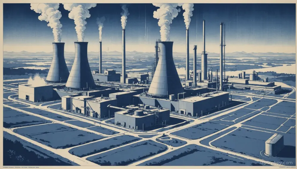 Ilustración generada con IA sobre: Meta invierte 550M en infraestructura de agua y energía para sus centros de datos