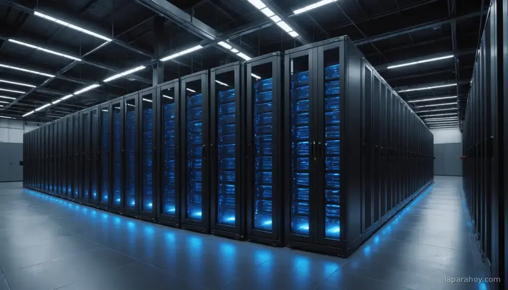 Ilustración generada con IA sobre: Meta explica infraestructura de centros de datos optimizados para IA