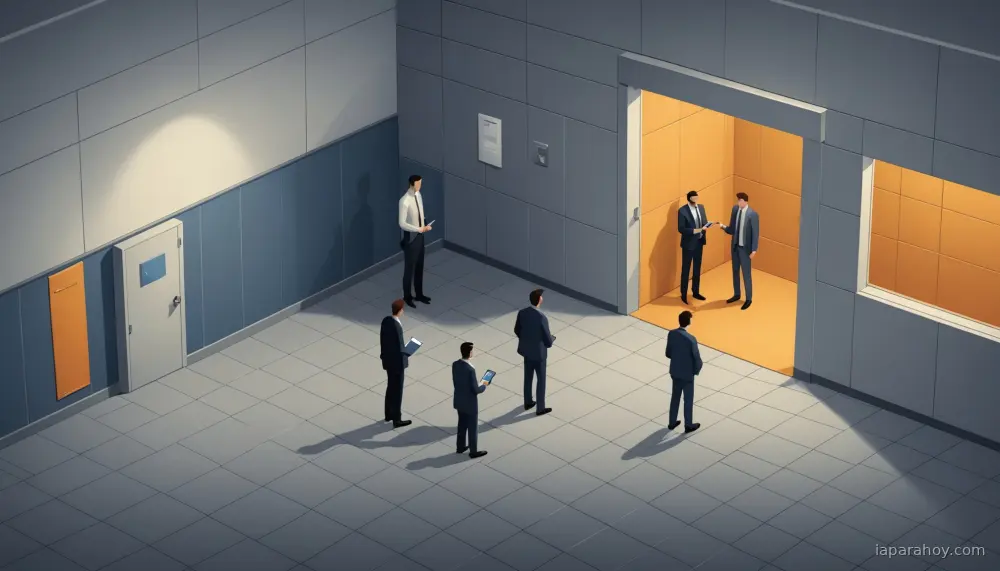 Ilustración generada con IA sobre: OpenAI halla un dispositivo de grabación oculto en una oficina y lo denuncia ante el FBI